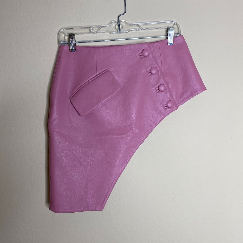 NEW materiel tbilisi faux leather mini skirt